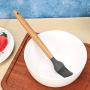 Wood Handle Silicone Kitchenware Non-stick Cook Utensils Create a Warm Kitchen for U(Butter Brush)