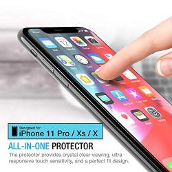 Maxboost Screen Protector for Apple iPhone Xs & iPhone X & iPhone 11 Pro (Clear, 3 Packs) 0.25mm Tempered Glass Screen Protector with Advanced Clarity [3D Touch] Work w/Most Case 99% Touch Accurate