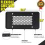 Qeve Silicone License Plate Frames, 2 Pack :: Durable Car Tag Holders with 8 Screws & Screw Covers (Included) :: Wont Scratch, Rattle, Rust, or Break :: Comes with Bonus Car Seat Filler