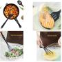 Kitchen Utensils,Silicone Kitchenware Set of 10 High Temperature Silicone Kitchenware Set Nonstick Cookware Shovel Set (Black)