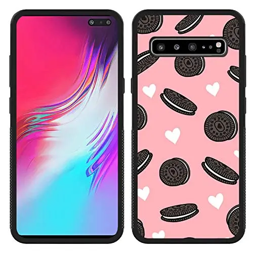 Samsung Galaxy S10 5G Case,Flexible Soft TPU Cover Shell,Slim Silicone Black Rubber Non-Slip Durable Design Protective Phone Case for Samsung Galaxy S10 5G -Biscuits
