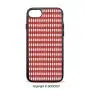 SCOCICI Non-Slip Drop Protection Smart Cell Phone Case Vintage Style Checkered Pattern Christmas Design Kitchenware Picnic Cafe Cloth Image Art Decorative Compatible with iPhone 8