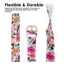 Koreda Compatible Samsung Galaxy Watch Active Bands/Galaxy Watch 42mm/Gear Sport Bands Sets, 20mm Soft Floral Print Sport Watch Strap Replacement Compatible Galaxy Watch Active 40mm R500 (3 Pack#1)