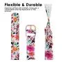 Koreda Compatible Samsung Galaxy Watch Active Bands/Galaxy Watch 42mm/Gear Sport Bands Sets, 20mm Soft Floral Print Sport Watch Strap Replacement Compatible Galaxy Watch Active 40mm R500 (3 Pack#1)