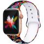 Kaome Floral Bands Compatible with Apple Watch 38mm 40mm 42mm 44mm, Soft Silicone Fadeless Pattern Printed Replacement Strap Bands for Women, Compatible with iWatch Series 5/4/3/2/1, S/M M/L
