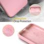 Miracase Liquid Silicone Case Compatible with iPhone 11 6.1 inch(2019), Gel Rubber Full Body Protection Shockproof Cover Case Drop Protection Case（Pink）