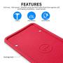 ZAKAA 2 Pack License Plate Frame,Premium Silicone Material, Rust-Proof,Rattle-Proof,Weather-Proof(RED)