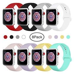 BMBEAR Sport Bands Compatible with Apple Watch 38mm 40mm 42mm 44mm Silicone iWatch Band for Apple Watch Series 4 3 2 1