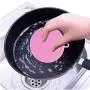 AOLANS Silicone Dish Sponge Washing Brush Scrubber 5 Pack Household Cleaning Sponge Food Grade Free Brush kitchenware (5 Color)