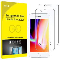 JETech Screen Protector for Apple iPhone 8 and iPhone 7, 4.7-Inch, Tempered Glass Film, 2-Pack