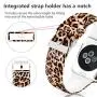 Sunnywoo Leopard Bands Compatible with Apple Watch Band 38mm/40mm/42mm/44mm, Soft Silicone Fadeless Pattern Printed Replacement Sport Bands for iWacth Series 4/3/2/1, S/M M/L for Women/Men