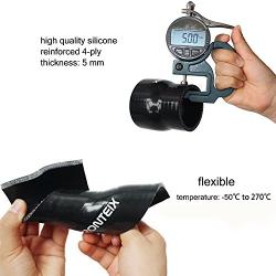 Ronteix Universal 4-Ply High Performance ID 2 Inch 90 Degree Elbow Coupler Silicone Hose (2(51MM), BLUE)