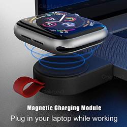 DenicMic Watch Charger for Apple Watch Portable Magnetic Wireless Watch Charger for iWatch Series 4 Series 3 Series 2 Series 1 44mm 42mm 40mm 38mm (Black)