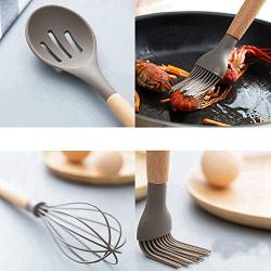 Fenrs Kitchen Utensil Set Silicone Cooking Utensil Set 11pcs/set Wooden Silicone Kitchenware Set For Cooking Baking Tools Heat Resistance Tools Best Kitchen Gadgets Kitchen Tool Set Gift