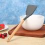 Silicone Cooking Utensils Wood Handle Silicone Kitchenware Non-Stick Cooking Utensils - Pot Shovel