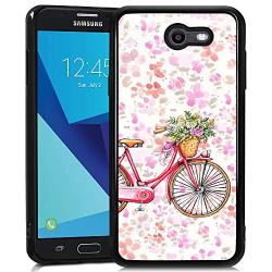 Samsung Galaxy J7 2017 Case,Flexible Soft TPU Cover Shell,Slim Silicone Black Rubber Non-Slip Durable Design Protective Phone Case for Samsung Galaxy J7 2017 -Bicycle