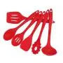 BUYITNOW 6 Pcs Silicone Non-stick Kitchenware Set Ladle Scraper Spatulas Slotted Spoon Heat Resistance Baking Cooking Tool