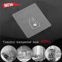 MOVEmen Hook Up 20pcs Anti-Skid Hooks Reusable Transparent Traceless Wall Hanging Hooks Garbage Bag Hook Kitchenware Rack Umbrella Wallet Handbag Storage Rack Keychain Hooks Towel Rack Hanger Drain Ra
