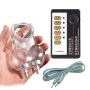 Esitm Sex, Electric Shock Scrotum/Testicles/Glans/Cock Set, Electric Stimulation Ball Stretcher Penis Bondage, Torture Masturbator Erotic Sex Toy for Men, Silicone,White