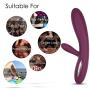 SVAKOM Rechargeable Vibrators Lucas Sex Toys Long Lasting Waterproof Dual Action G-Spot Clitoral Vibrator Multi Speed Sexy Wand Massager Adult Toys for Women (Violet)
