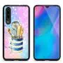 Huawei P30 Case with Kitchenware Pattern Whimsical Design Bumper Black Soft TPU and PC Protection Anti-Slippery &Fingerprint Case for Huawei P30