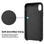 Anuck iPhone XR Case, Anti-Slip Liquid Silicone Gel Rubber Bumper Case with Soft Microfiber Lining Cushion Slim Hard Shell Shockproof Protective Case Cover for Apple iPhone XR 6.1" 2018 - Black