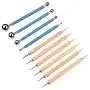 Meuxan 10 Piece Dotting Tools Ball Styluses for Rock Painting, Pottery Clay Modeling Embossing Art