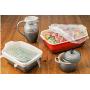 Silicone Stretch Lids Huggers Covers reusable for food with IMPROVED GRIP SEALER BPA free, 6 Pack of Various Sizes with Ebook by ExcelGadgets