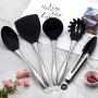 Silicone Kitchenware Stainless Steel Handle 5 Piece Kitchenware Set High Temperature Non-stick Cookware Silicone Kitchenware Spatula Cooking Set, Kitchenware