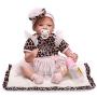 Pinky 22 inch 55cm Realistic Looking Reborn Baby Girl Dolls Silicone Dolls Lifelike Newborn Dolls Real Life Toddler Doll Cute Toy Child Birthday an Xmas Gift