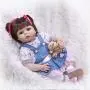 Zero Pam Binxing Toys 23 inch Washable Reborn Baby Dolls Silicone Vinyl Full Body Anatomically Correct Realistic Reborn Toddler Doll Handmade Newborn Girl Waterproof for Kids Age 3+ Gift Box Package