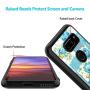 LG V30 ThinQ Case, Blue Flower Shock-Absorption TPU Rubber Bumper LG V30 ThinQ Case, Ultra Thin Slim Protective Cover for LG V30 ThinQ-Black