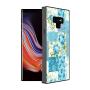 Samsung Galaxy Note 9 Case, Blue Flower Shock-Absorption TPU Rubber Bumper Samsung Galaxy Note 9 Case, Ultra Thin Slim Protective Cover for Samsung Galaxy Note 9-Black