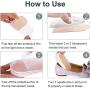Sumifun Heel Lift Inserts, 1/4'' to 1'' Gel Shoe Heels Inserts for Women, Adjustable Orthopedic Heel Pads for Heel Pain and Leg Length Discrepancies, Heel Cups 1/4'' 1/2'' 3/4'' (1 Pairs)