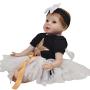 KEIUMI Lifelike 22 inch Reborn Baby Dolls Soft Silicone Vinyl Toys Cloth Body Newborn Baby Girl Dolls Girl Birthday Gifts