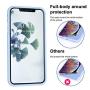 Vooii iPhone Xs Case, iPhone X Case, Soft Liquid Silicone Slim Rubber Full Body Protective iPhone Xs/X Case Cover (with Soft Microfiber Lining) Design for iPhone X iPhone Xs - Light Blue