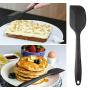 5 Sets of Shovel Spoon Silicone Kitchenware One-piece Molding Silicone Spatula Brush Set Color,black