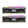 Silicon Power 16GB (8GBx2) XPOWER RGB Turbine Gaming DDR4 3200MHz (PC4 25600) 288-pin CL16 1.35V UDIMM Desktop Memory Module - Low Voltage (SP016GXLZU320BDB)