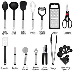 Home Hero Kitchen Utensil Set - 23 Nylon Cooking Utensils - Kitchen Utensils with Spatula - Kitchen Gadgets Cookware Set - Best Kitchen Tool Set