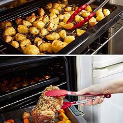 Barbecue Tongs, Premium Kitchen Tongs - Stainless Steel, Food Grade Silicone, Pack 3 7,9,12 inch for Cooking BBQ Serving, Salad, Ice, Oven