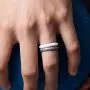 ThunderFit Womens Thin Swivel Rings, 10 Rings / 8 Rings / 4 Rings / 1 Ring - Stackable Silicone Wedding Rings - 2.5mm Wide - 2mm Thick