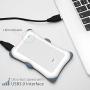 Silicon Power 1TB Type C External Hard Drive USB 3.0 Rugged Armor A30 Military-Grade Shockproof, Dual Cables Included (Type C to Type A & Type A to Type A), White