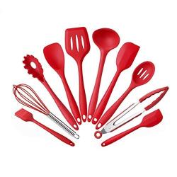 Household Kitchen Utensil set, Home Silicone Kitchenware Set of 10 Nonstick Baking Utensils