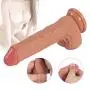 Realistic Dildos with Suction Cup,Double Layer Silicone Flexible Lifelike Penis for Hands-Free Anal Play Vaginal G Spot Stimulator Adult Sex Toys Female Masturbation