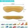 6 Pairs Leather Heel Cushion Inserts - Reusable Soft Shoe Pads & Self-Adhesive Foot Care Protector Grips Liners Loose Shoes - Heel Pain Relief Bunion Callus Blisters(Thick)