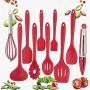 Pancake Spatula Silicone 10Pcs Cookware Kitchenware Set Heat Resistant Nonstick Spoon Spatula Ladle Egg Beaters Kitchen Cooking Baking Tools