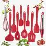 Pancake Spatula Silicone 10Pcs Cookware Kitchenware Set Heat Resistant Nonstick Spoon Spatula Ladle Egg Beaters Kitchen Cooking Baking Tools