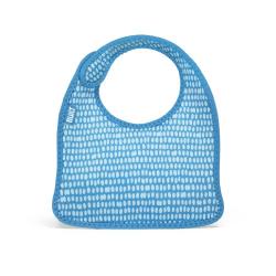 Built 2-Piece Mess Mate Toddler Bib, In Dribble Dots Blue