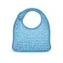 Built 2-Piece Mess Mate Toddler Bib, In Dribble Dots Blue