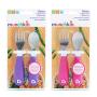 Munchkin Raise 4 Count Toddler Fork and Spoon, Pink/Purple, 12+